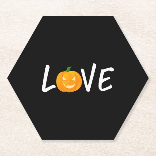 Halloween Jackolantern Liebe Halloween Untersetzer (Vorderseite)