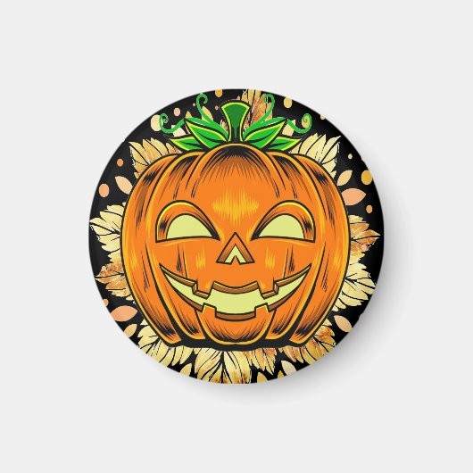 Halloween Jackolantern Spooky Pumpkin Magnet (Vorne)