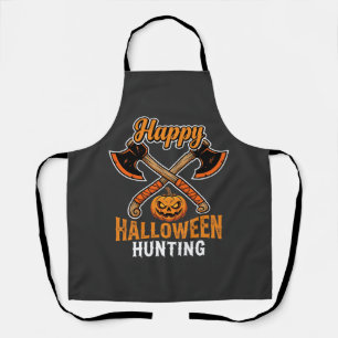 Halloween-Jagd gekreuzte Äxte Kürbislaterne Schürze