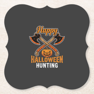 Halloween-Jagd gekreuzte Äxte Kürbislaterne Untersetzer