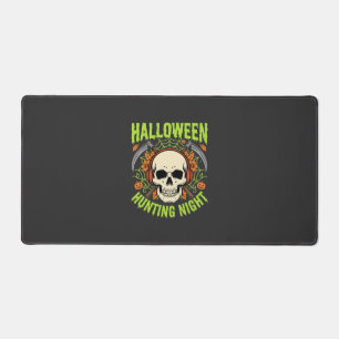Halloween-Jagd-Nacht-Totenkopf-Sense-Vektor-Design Schreibtischunterlage