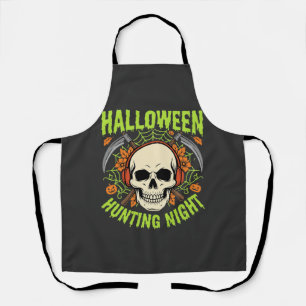 Halloween-Jagd-Nacht-Totenkopf-Sense-Vektor-Design Schürze