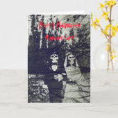 Halloween-Jahrestag Karte (Gelbe Blume)