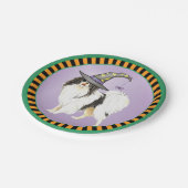 Halloween Japanisches Chinaplatt Pappteller (Schrägansicht)