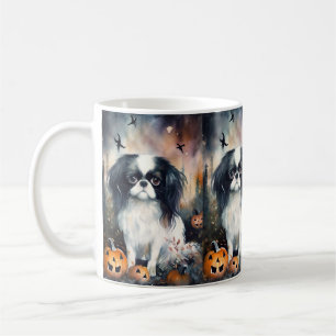 Halloween Japanisches Kinin mit Pumpkins Beängstig Kaffeetasse