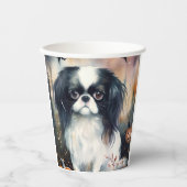 Halloween Japanisches Kinin mit Pumpkins Beängstig Pappbecher (Vorderseite)