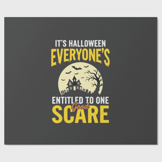 Halloween Jedem steht ein Schrecken Design_1 Geschenkpapier (Flach)