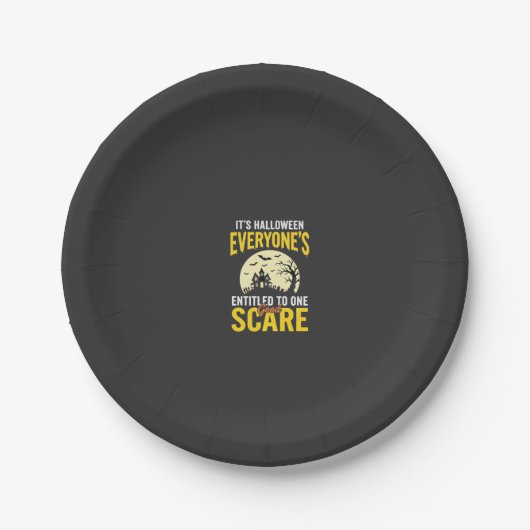 Halloween Jedem steht ein Schrecken Design_1 Pappteller (Vorderseite)