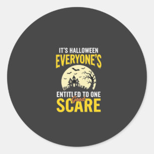 Halloween Jedem steht ein Schrecken Design_1 Runder Aufkleber