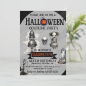 Halloween Jegliche Geburtstagsparty von Mädchen Einladung (Stehend Vorderseite)