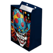 Halloween/Joker-Geschenktasche Mittlere Geschenktüte (Rückseite Schrägansicht)