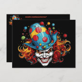Halloween/Joker Postkarte (Vorne/Hinten)