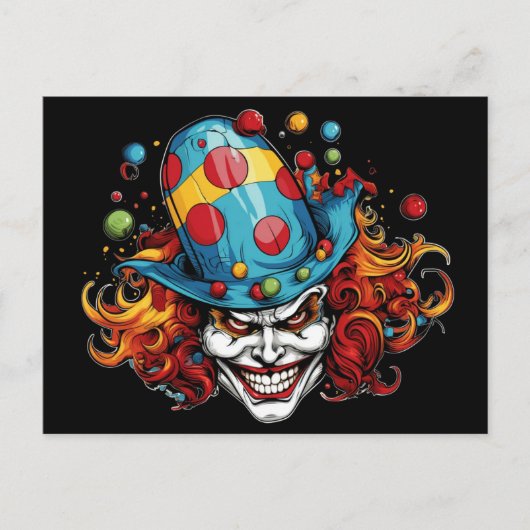 Halloween/Joker Postkarte (Vorderseite)