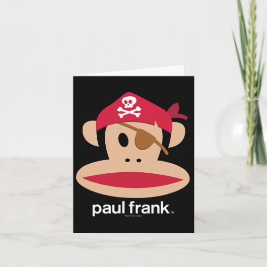 Halloween Julius Pirate Monkey-Logo Karte (Vorderseite)