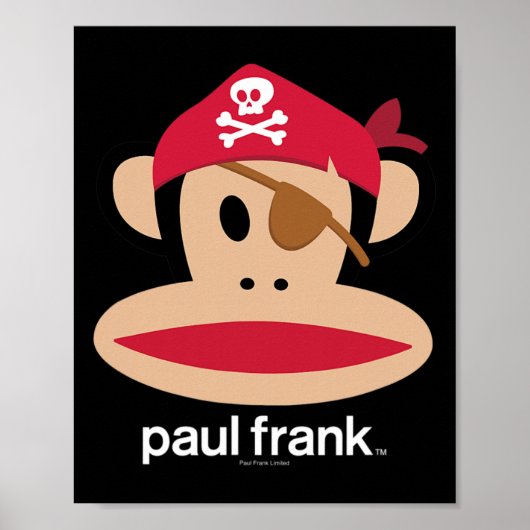 Halloween Julius Pirate Monkey-Logo Poster (Vorne)