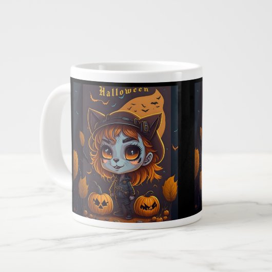 Halloween Jumbo-Tasse (Vorderseite Links)