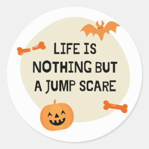 Halloween Jump Scare-Aufkleber Runder Aufkleber