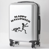 Halloween-Junge und Hund Aufkleber (Koffer)