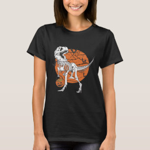 Halloween-Jungen Dinosaurier Skelett T Rex Gruseli T-Shirt