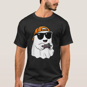 Halloween-Jungen-Kinder-Geist-Gamer-Gruseliges-Kos T-Shirt