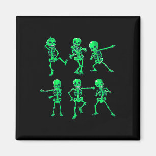 Halloween Jungen Mädchen Kinder Tanzende Skelette  Magnet