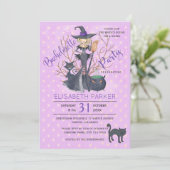 Halloween-Junggeselinnen-Abschied Einladung (Stehend Vorderseite)