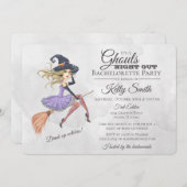 Halloween-Junggeselinnen-Abschied Einladung (Vorne/Hinten)