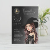 Halloween Junggeselinnen-Abschied Einladung (Stehend Vorderseite)