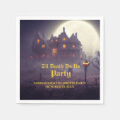 Halloween-Junggeselinnen-Abschied Serviette (Vorderseite)