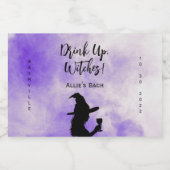 Halloween Junggeselinnen-Abschied trinken Hexen Alkoholflaschenetikett (Einzelnes Label)