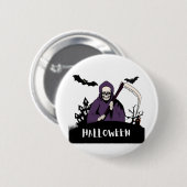 Halloween-Junggesellinnen-Abschiedsparty-Gruppe Button (Vorne & Hinten)