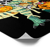 Halloween Jungs Skeleton Riding Dinosaur Geist Poster (Ecke)