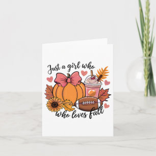 Halloween Just a Girl Who Lieben fallen Pumpkin Ge Karte