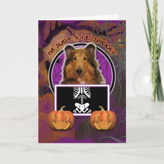Halloween - Just a Lil Spooky - Collie - Natalie Karte (Vorderseite)