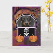 Halloween - Just a Lil Spooky - Doxie - Winston Karte (Gelbe Blume)