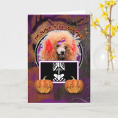 Halloween - Just a Lil Spooky - Poodle - Red Karte (Gelbe Blume)