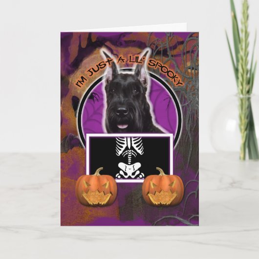 Halloween - Just a Lil Spooky - Schnauzer Karte (Vorderseite)