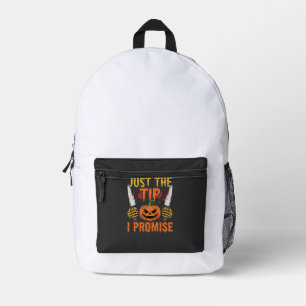 Halloween Just The Tip Kürbismesser Grafik Bedruckter Rucksack