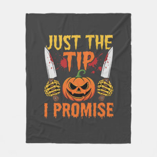 Halloween Just The Tip Kürbismesser Grafik Fleecedecke