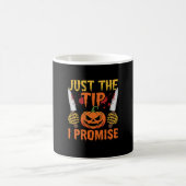 Halloween Just The Tip Kürbismesser Grafik Kaffeetasse (Mittel)
