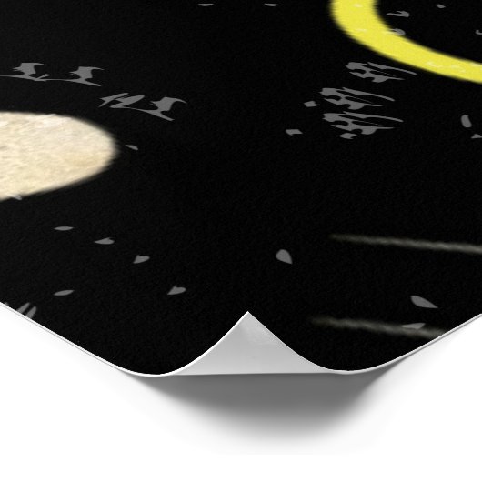 Halloween kacke du Vintages Bad Poster (Ecke)