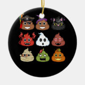 Halloween Kackend Emojis Face Pumpkin Pirate Mummy Keramik Ornament (Vorne)