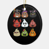 Halloween Kackend Emojis Face Pumpkin Pirate Mummy Keramik Ornament (Links)