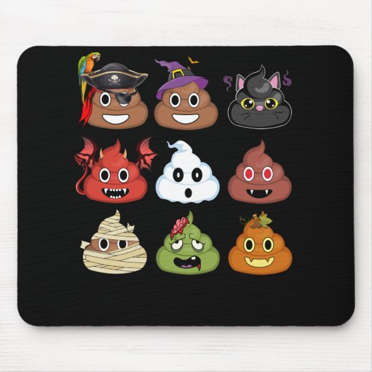 Halloween Kackend Emojis Face Pumpkin Pirate Mummy Mousepad (Vorne)