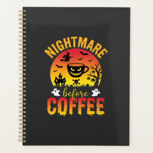 Halloween-Kaffe-Albtraum vor Kaffee Gruselig Ve Planer