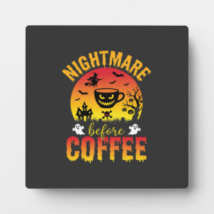 Halloween-Kaffee-Albtraum vor Kaffee Gruselig Ve Fotoplatte