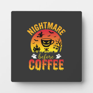 Halloween-Kaffee-Albtraum vor Kaffee Gruselig Ve Fotoplatte
