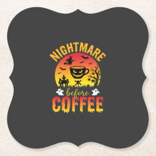 Halloween-Kaffee-Albtraum vor Kaffee Gruselig Ve Untersetzer