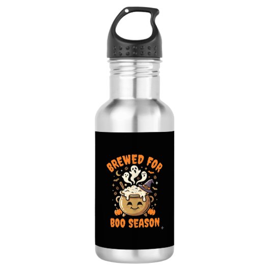 Halloween-Kaffee-Boo-Saison Edelstahlflasche (Vorderseite)