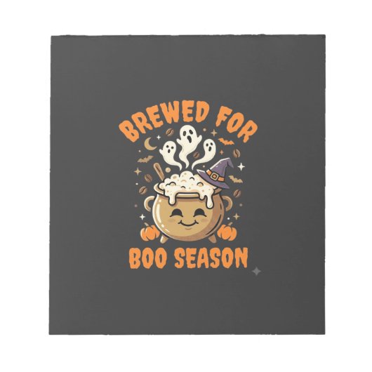 Halloween Kaffee Boo Saison Notizblock (Vorderseite)